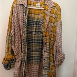 BDG Patchwork Flannel, Sz XL
